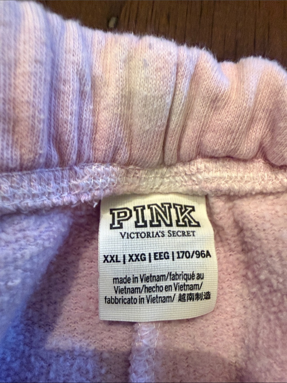 PINK Victoria's Secret Light Pink Fleece Sweatpants - XXL